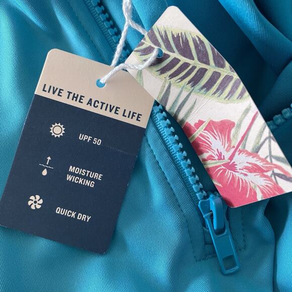 Tommy Bahama Golf Teal‎ XL Dress Knee Length UPF 50 Moisture Wicking Quick Dry - Picture 7 of 7